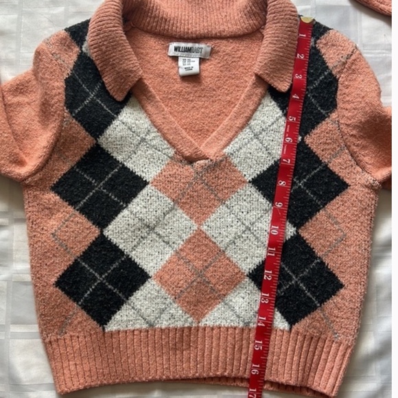 William Rast Argyle Plaid Cropped Jumper - super cute and preppy - Picture 5 of 7